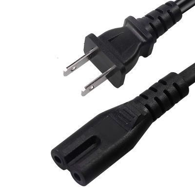 2pin Us NEMA1-15p Plugto IEC320 C7 Connector Power Supply Cord