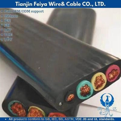 Nyy H05vvh6-F Travelling Cable 6 Cores Conveyors Flat Elevator PVC Insulation PVC Jacket Flexible Crane Lift Cable Travelling Cable