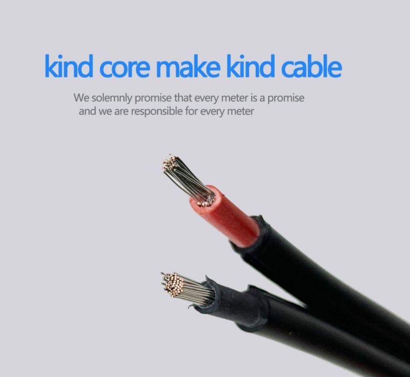 High Quality Tinned Copper Double Core Solar Cable 2*4mm TUV Approved
