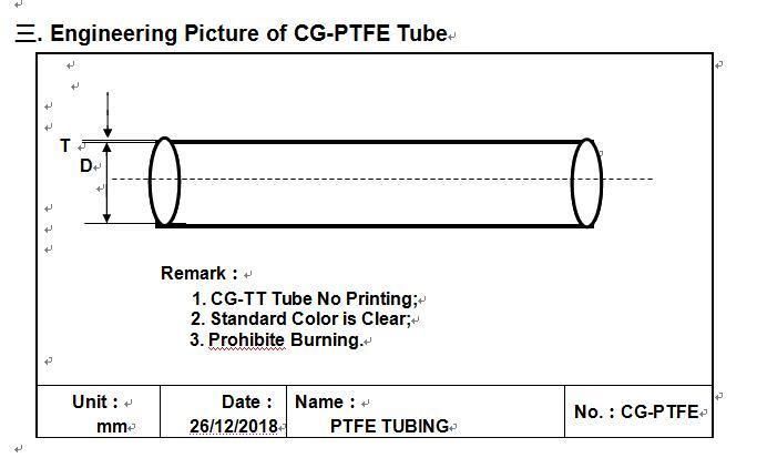 PTFE Tube with UL Approval
