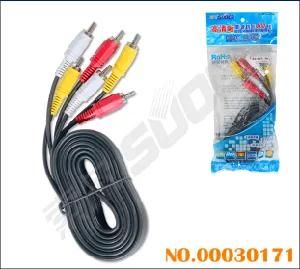 Factory Direct Sale 3m AV Cable Male to Male 3 RCA to 3 RCA AV Cable
