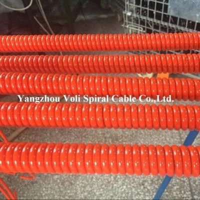 Super Flexible Industry Shielded Control Cables Tinned Copper Braiding Special PUR Cables Spiral Cable