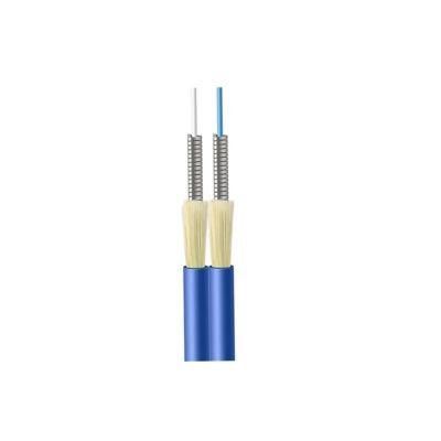 Multi Mode Om3 Duplex Indoor Armored Fiber Optic Cable for Patchcord Use with PVC/LSZH Jacket