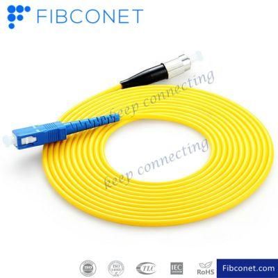FTTH Single Mode 9/125 Simplex Sc/Upc - FC/Upc LSZH Fiber Optic Patch Cord