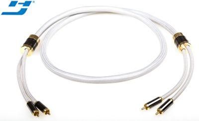 Hi-End Audio Speaker Cable with Gold Plated RCA Plug for DVD CD Player Amplifier