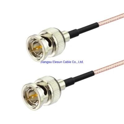 Rg179 RF Coaxial Cable with BNC Female Jack Crimp Bulkhead Connector for Telecommunication
