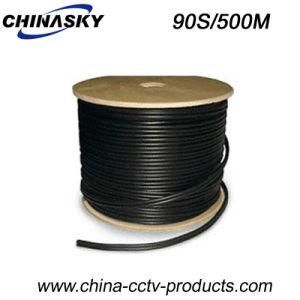 CCTV 95% Braided Rg59 Coaxial Cable with Power Cable (90S/500M)