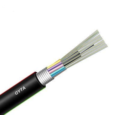 Rmoured 48 Fiber Cable Single Mode G652D Outdoor GYTA for Communication Purpose