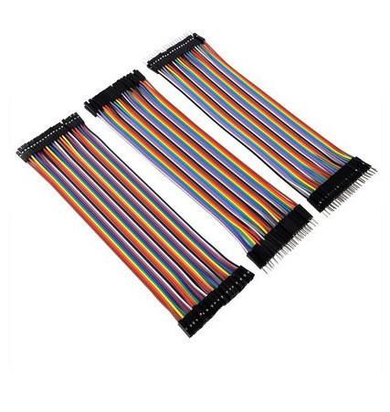 Custom DuPont Rainbow Cable Assembly 10cm 40 Pin Jumper Wire Female to Female Male Harness