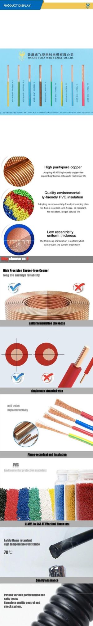 Wdz-Byj Copper Conductor Extruded XLPE Lsoh Polyolefin Insulation Anti Flaming Cable