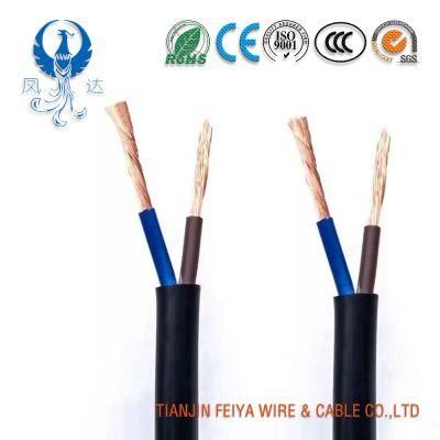 Vvg PVC Insulated Sheathed Two Cores 4mm2 10mm2 Duplex Cable Copper Aluminum Electrical Power Cable