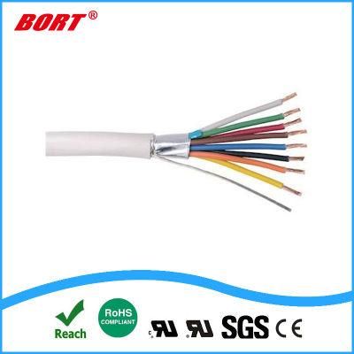 Best Computer Cable, 9 Conductor W/Drain, St-26 AWG Mylar Shield and Stranded, UL2464 25FT, Gray PVC Jacket