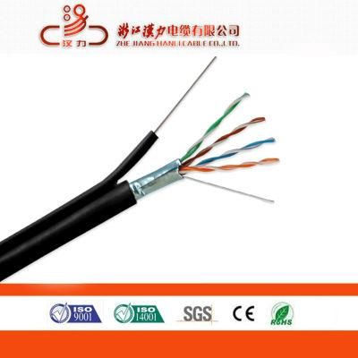Outdoor 4pair 24AWG FTP Cat5e Network Cable with Messenger