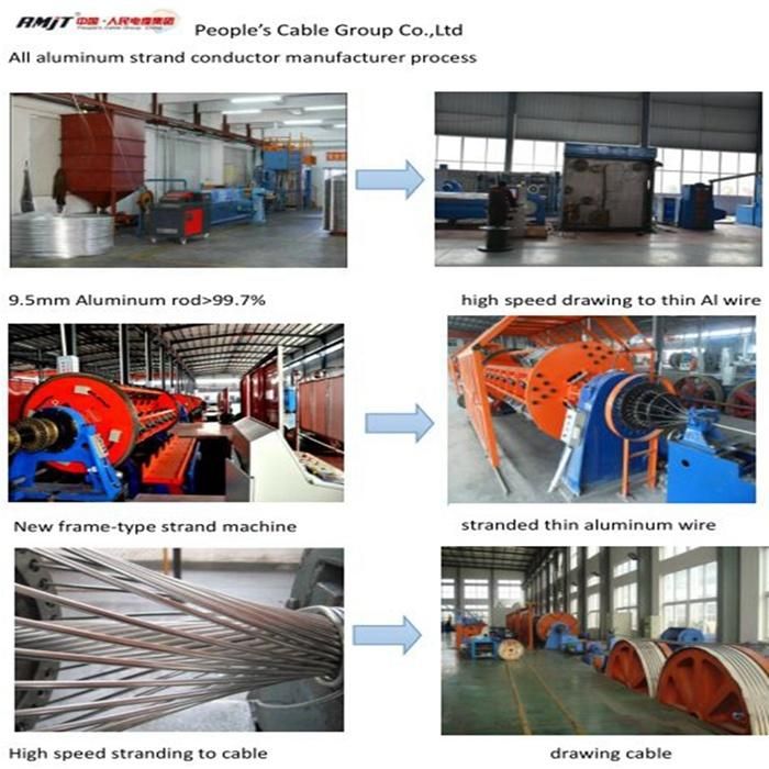 Bare Aluminum Conductor Overhead ASTM BS DIN IEC Standard ACSR Conductor