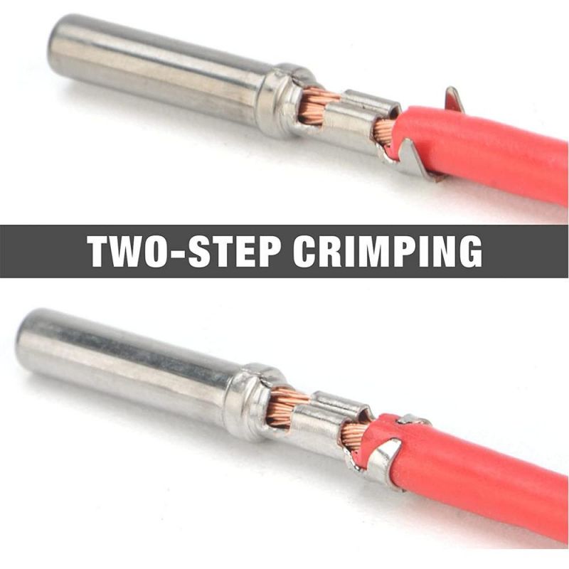 Olearn Iwc-1424A Crimping Tools for Deutsch Dt Series Stamped & Formed Contact, Open Barrel Terminal Crimping Wire Strippers AWG14 to AWG24 Wire Crimper