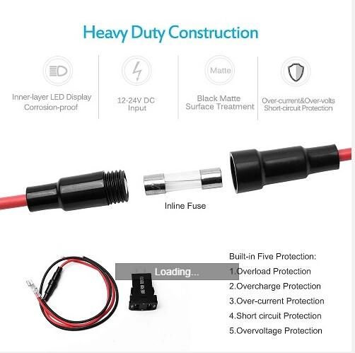 LED Dual Voltmeter Voltage Gauge Digital Panel Car Boat Marine
