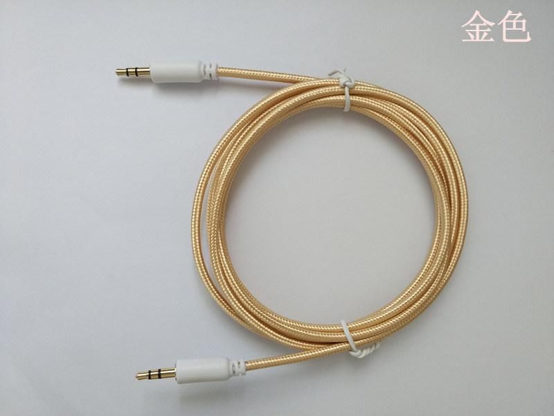 Nylon Braided Audio Cable 3.5mm Male to Male Cable