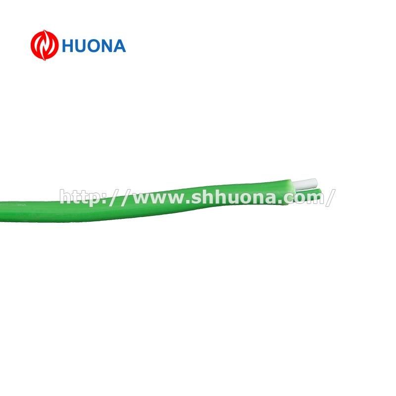 Silicon Rubber Insulated K Type Extension Thermocouple Cable 2*0.81mm with Green and White Color