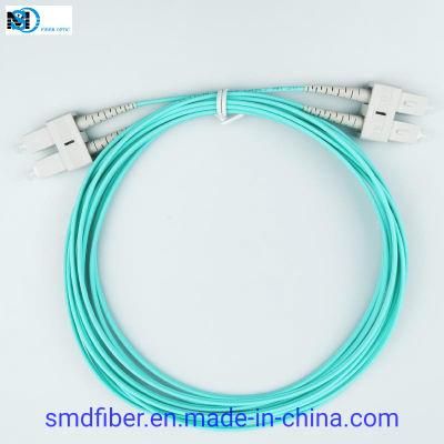 2.0mm Sc/Upc to Sc/Upc Duplex Optical Fiber Patch Cord for Om2 Om3 Om4