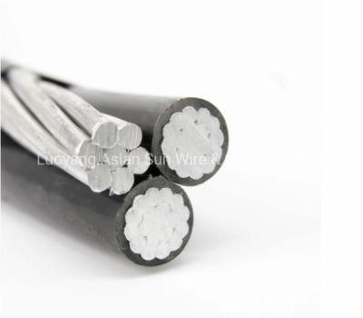 Aerial Bundled Cable Aluminum XLPE Insulated Triplex Service Drop 1/0 AWG ABC Cable