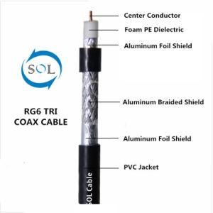 75ohm UL Three Shield RG6 Coaxial Cable for CATV CCTV