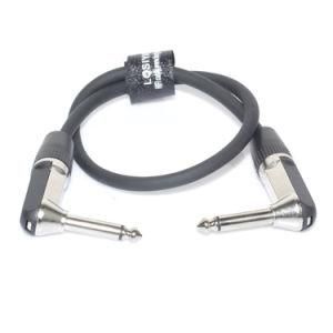 L Shaped Metal 6.35mm Mono Plug Electric Guitar Cable