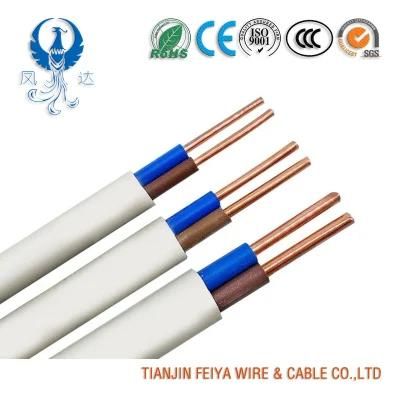 Copper Conductor PVC Insulation and Sheath 300/500V with Earth Wire Flat Electric Wire
