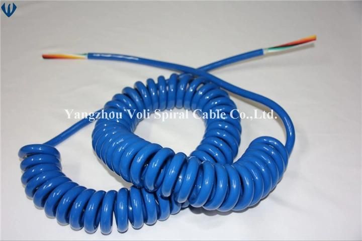 Ce Approved PUR Coiled Spring Wire Spiral Cable
