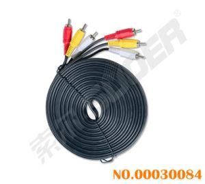 Hot Sale Model! 10m AV Cable Male to Male 3 RCA to 3 RCA Audio (AV-36A-10m-white-red Packing)