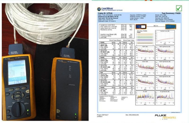 UTP Cat5e LAN Cable 24AWG Pass Fluke Test 305m/Computer Cable/ Data Cable/ Communication Cable/ Connector/ Audio Cable