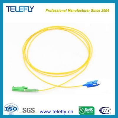 E2000/APC-Sc/Upc Singlemode Simplex Optical Fiber Patch Cord 3.0mm PVC 3 Meters