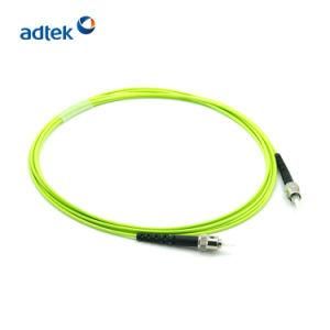 Fiber Optic Patch Cord St-St Duplex Multimode 62.5/125 Light Green PVC Zip Cord, 1 Meters