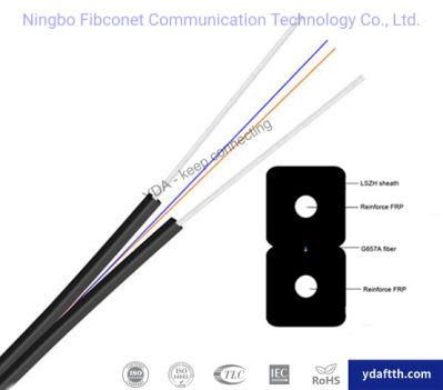 FTTX FTTH 1 2 4 Cores optical cable G657A1 G657A2 fiber GJXFH Singlemode Fiber Optic Drop Cable