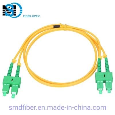 Sc/APC-Sc/APC Single-Mode Duplex Fiber Optic Patch Cord for FTTH