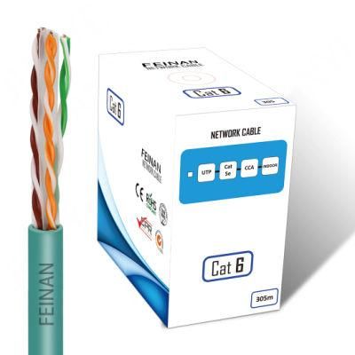 High Quality Pull Box 305m Test 4pair 24 AWG Cobre Cable LAN Cable CAT6 Network Cable Manufacturer CAT6 FTP 1000FT