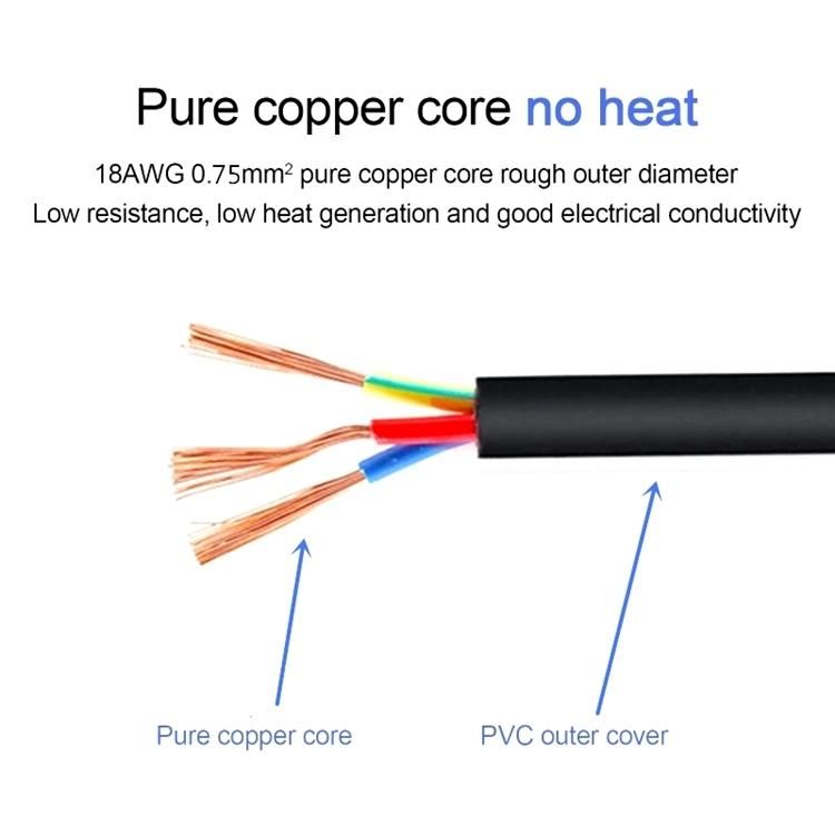 Factory Price UL 1M 1.5M 2M 3M 5M 18AWG 16AWG 20AWG IEC 60320 C5 C6 C7 C8 C13 C14 Extension Cable AC Power Cord with UK EU AU US Schuko Australian American Plug