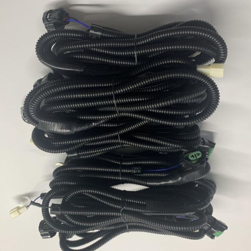 OEM Custom Cable Wire Harness Automotive Car Truck Engine Wiring Harness with Corrugated Pipe