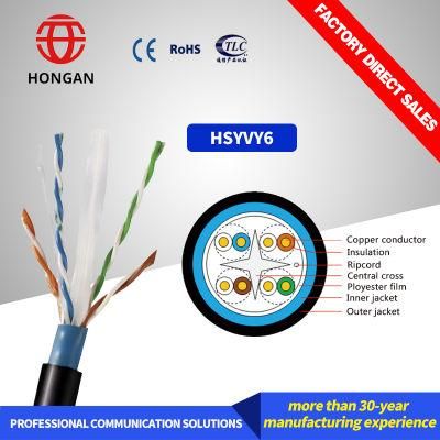 305m Twisted 4 Pair Cat5e Cat 6 UTP Outdoor Cable CAT6 Exterior