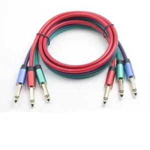 1/4&quot; 6.35mm Ts Mono Cable 3 Male to 3 Male
