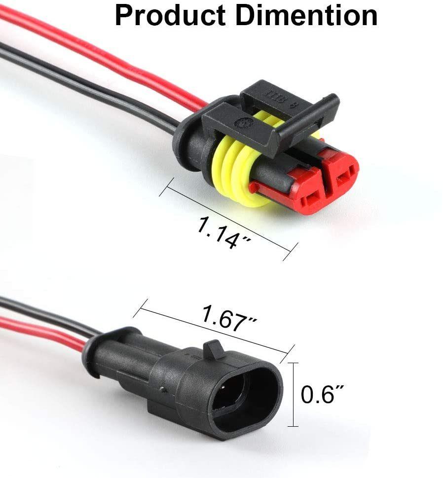 2/4 Pin Way Waterproof Automotive Harness Cable Wire with Connectors Suitable for Automotive and Transport