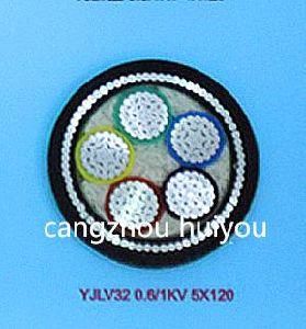 Aluminium 5*120 mm2 XLPE Insulated, Polyvinyl Chloride Sheathed Steel Wire Armored LV Power Cable
