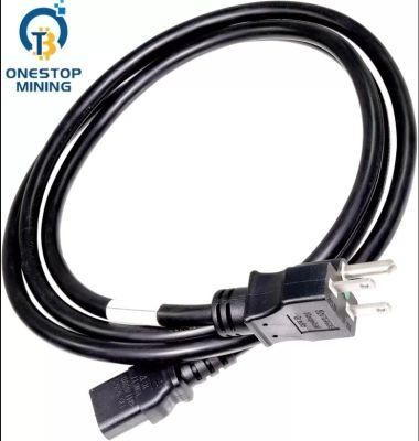Asic EU Plug Asic Miner Power Supply Cords Cables 1.5m 1.8m 2m