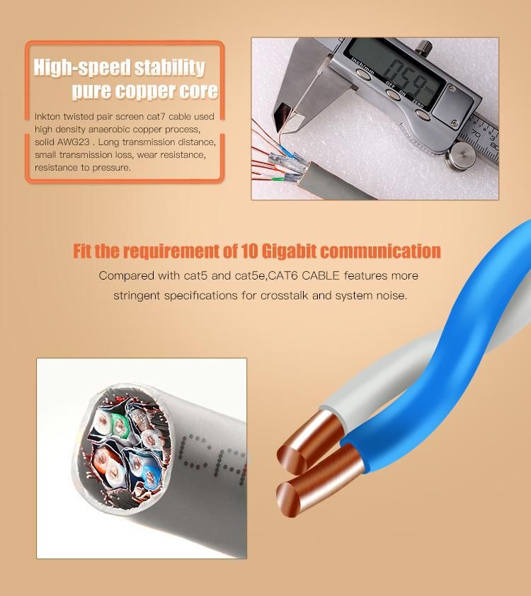 Cat5e SFTP Data Cable 24AWG Manufacturer Supply Bare Copper 4pr