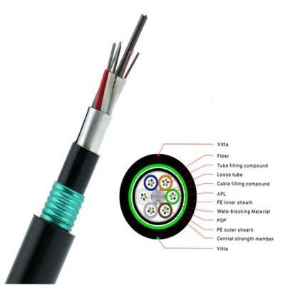 Outdoor Direct Buried Underground Double Jacket Double Sheath Steel Tape Armored Fiber Optic Cable GYTY53 GYTA53 GYFTY53