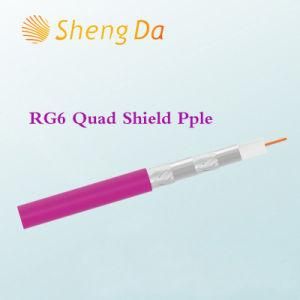 High Quality Professional 75 Ohm RG6 Quad Shield Coaxial Cable