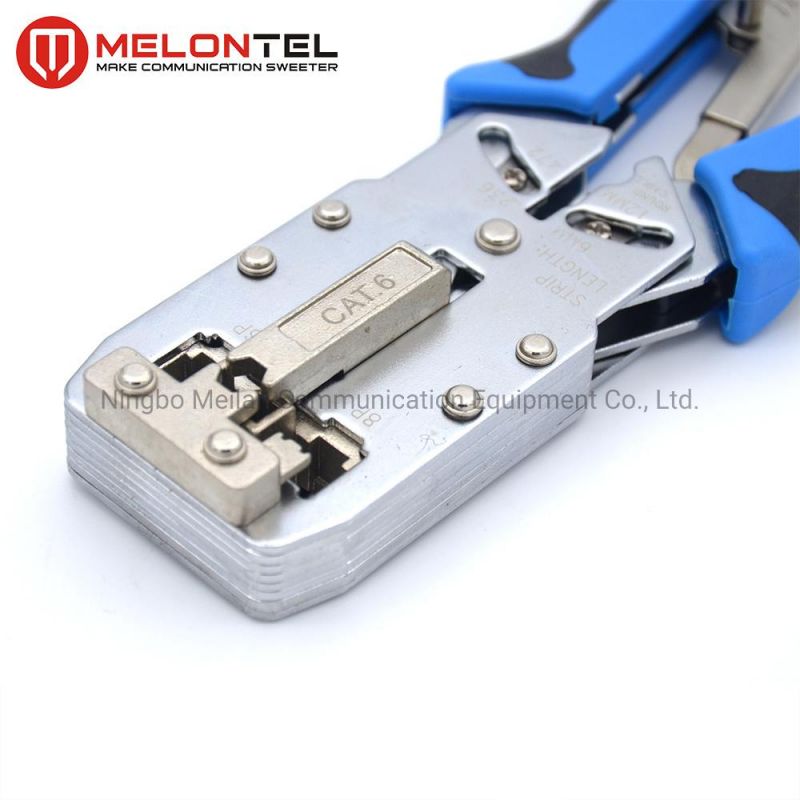 8" 4p 6p 8p STP Plug RJ45 AMP Type Crimping Tool Crimping Pliers with Ratchet