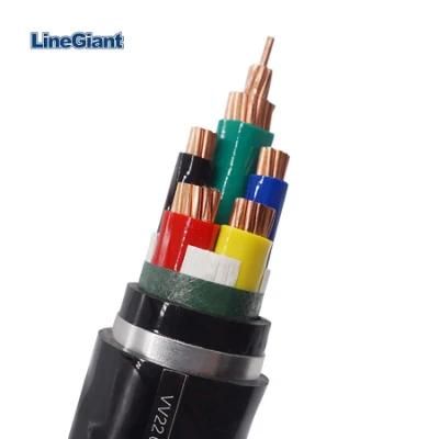 4 Core Solid Copper Flame Retardant Electric Wire Cable (ZB-VV22) / PVC Insulated Electronic Wire