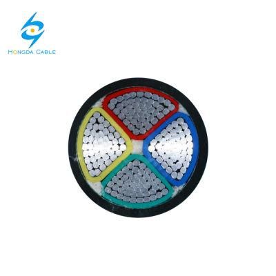 LV 4 Core Aluminum Power Cable XLPE Insulation PVC Sheath