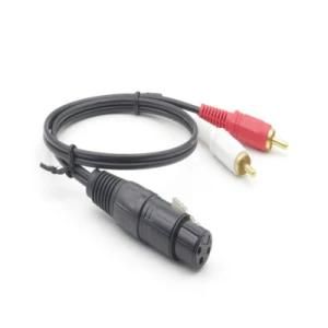 Hifi Quality XLR Female to Dual RCA Male Microphone Cable