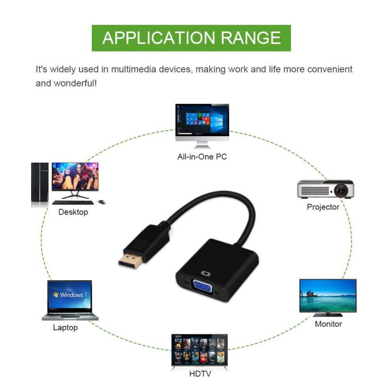 Displayport to VGA Cable